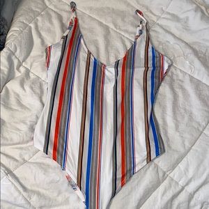 Striped bodysuit